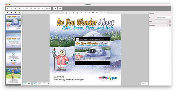 digital story book with multimedia