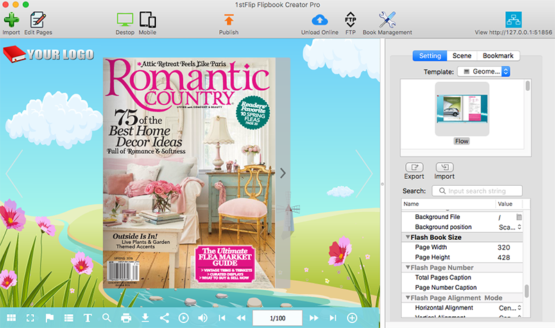 1stFlip FlipBook Creator Pro 2.7.32 instal the new for mac