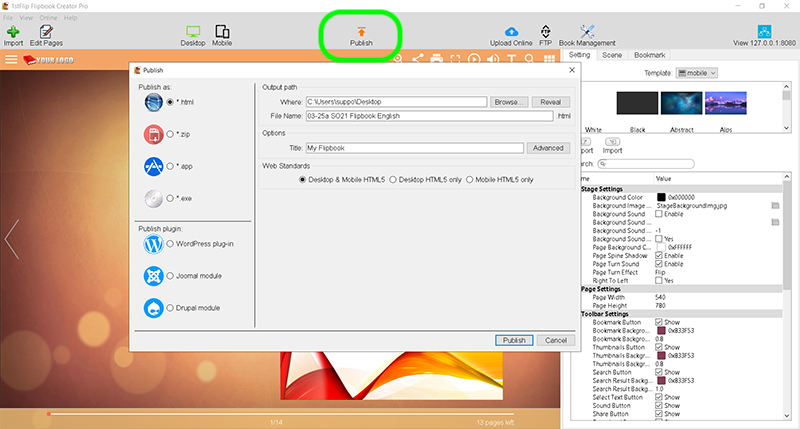 1stFlip FlipBook Creator Pro 2.7.32 download the last version for windows